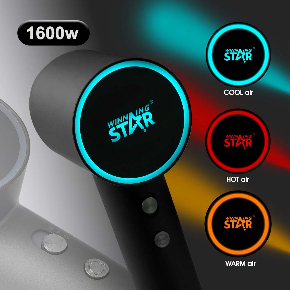 Winning Star Hair Dryer 1600W High-Speed with Brushless Motor & Ion Technology - View 4