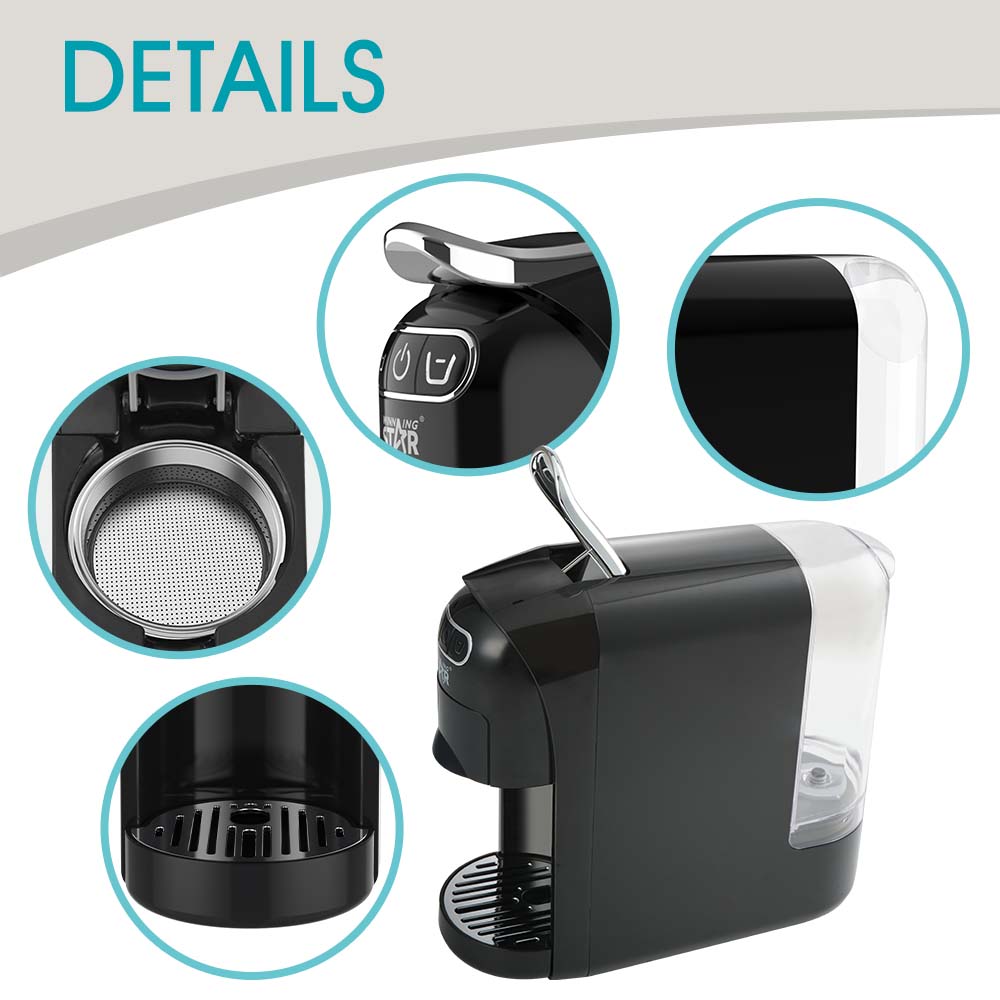 Winning Star 4 in 1 Coffee Machine with 20 Bar Pressure and 600ml Tank - View 6