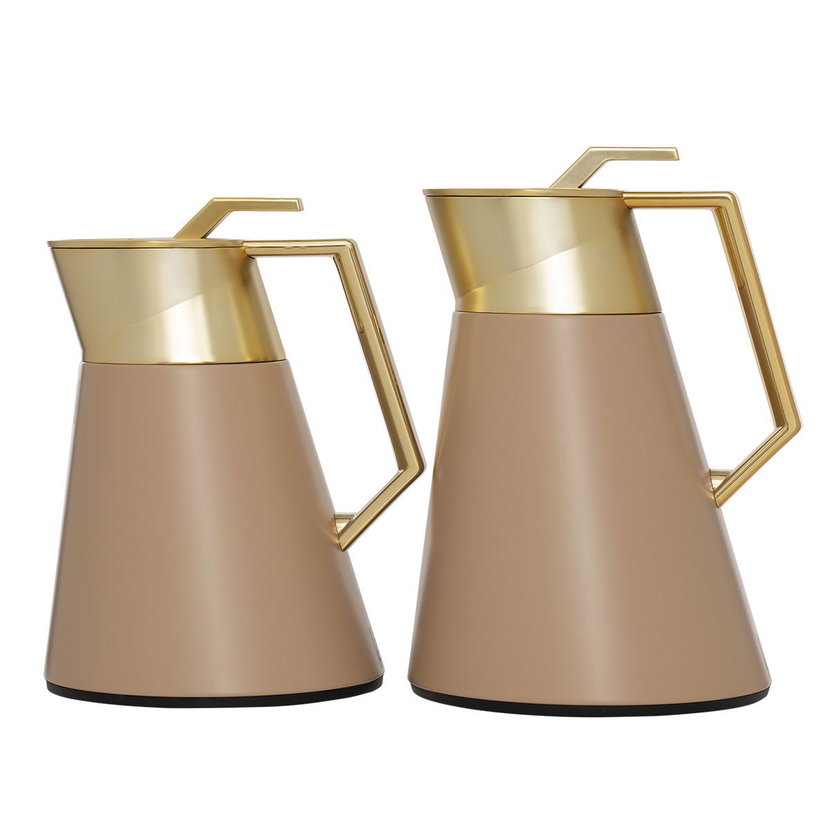 Al Saif Gallery Jannat Thermos Set, Gilded Brown, 2 Pieces, 1 Liter 0.5 ...