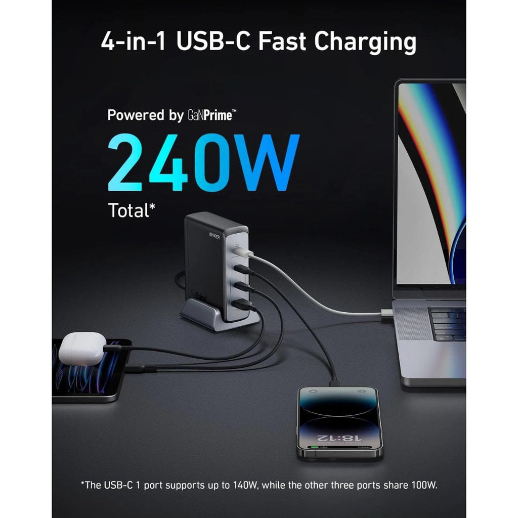 電源ユニット Anker Prime 240W GaN Desktop Charger Amazon | Anker Prime Desktop Charger (240W, 4 ports, GaN)(PD