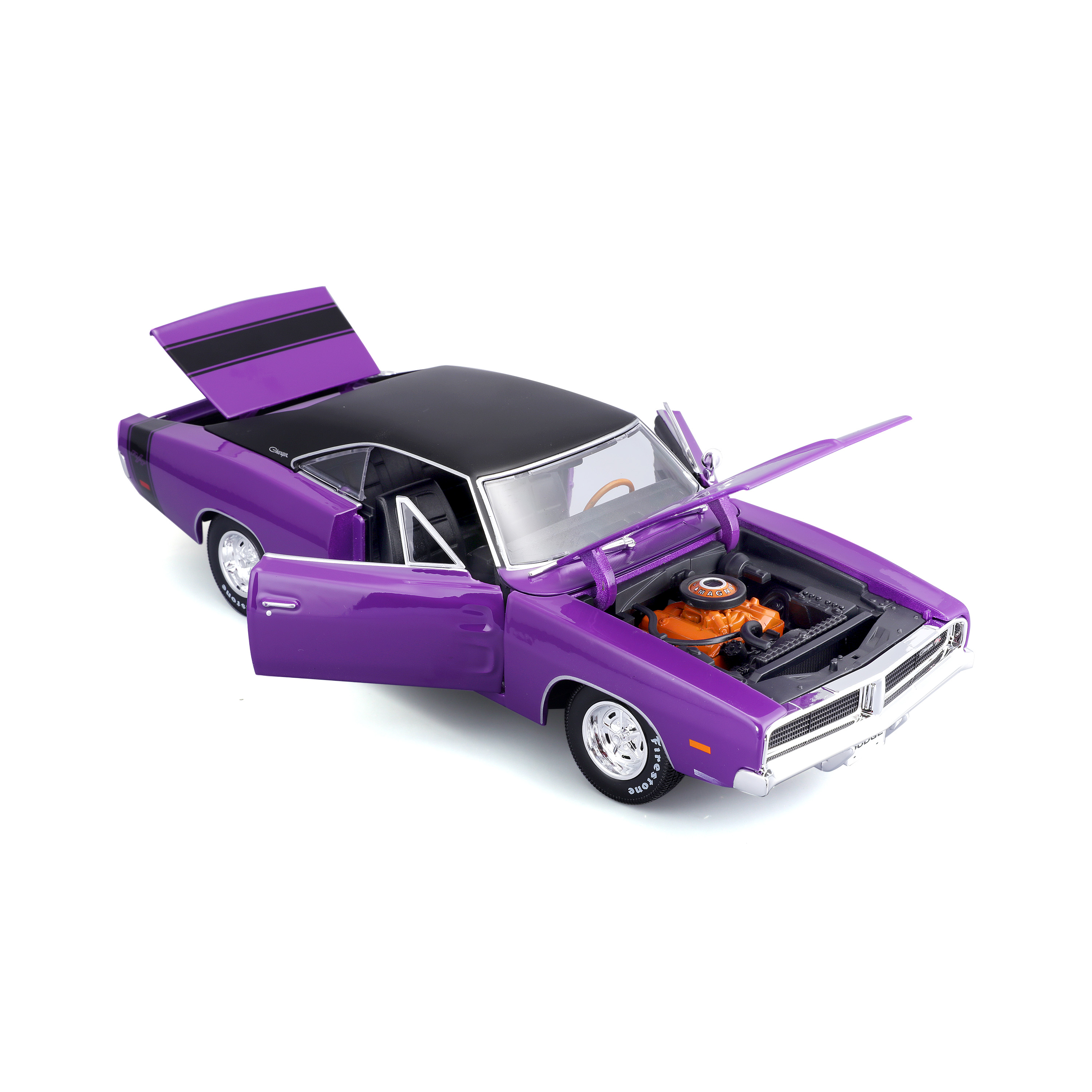 Order 1:18 1969 Dodge Charger R-T Purple Officially Licensed