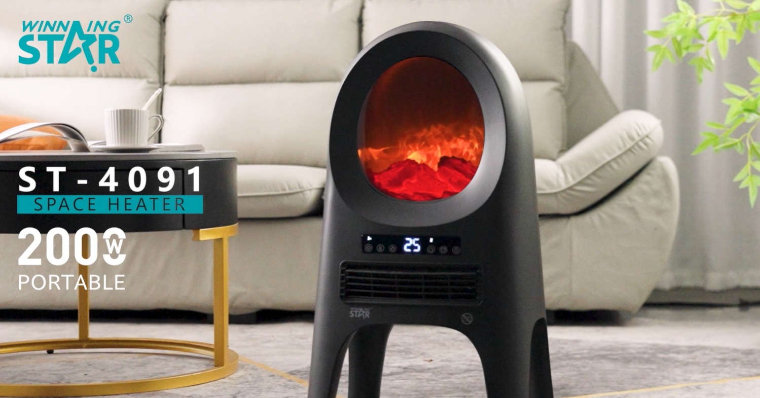 Winning Star Electric Heater 2000W with LED Screen, Remote Control & Safety Features - View 5