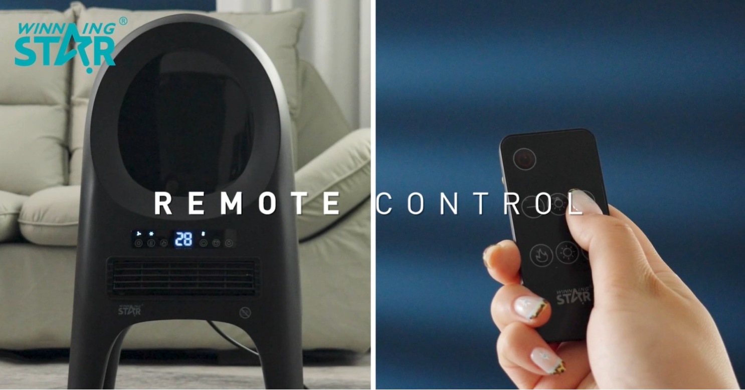 Winning Star Electric Heater 2000W with LED Screen, Remote Control & Safety Features - View 3