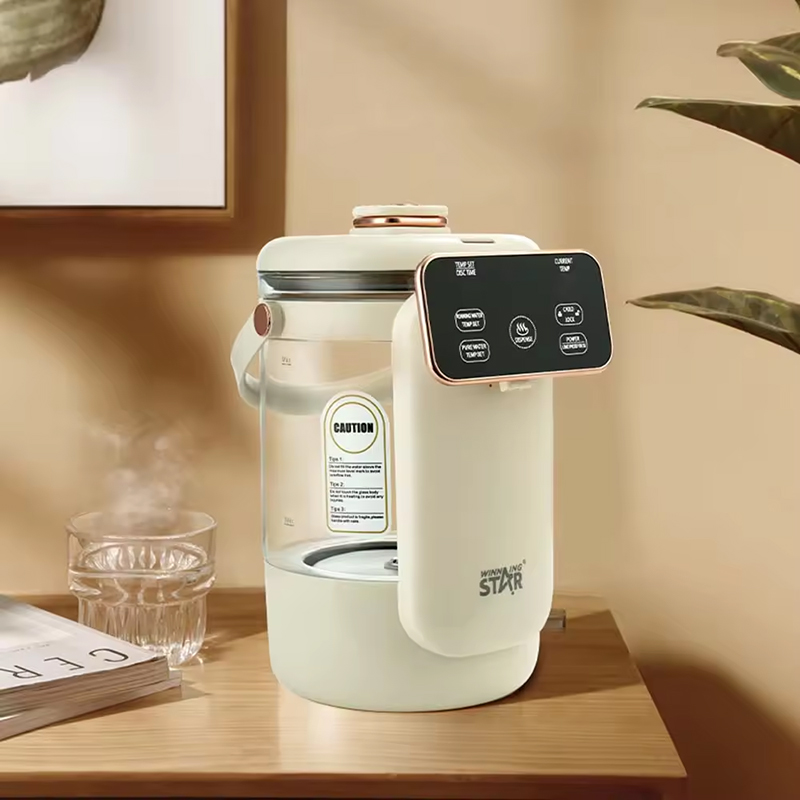 Winning Star Portable Boiler Heater with LED Screen, 1350W Electric Kettle, 2.5L Capacity, Borosilicate Glass - View 3