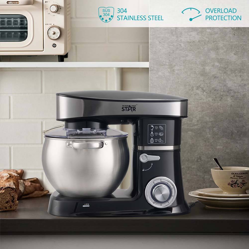 Winning Star 6 Speed 6L Stainless Steel Stand Mixer 1200W with LED Indicator - View 3