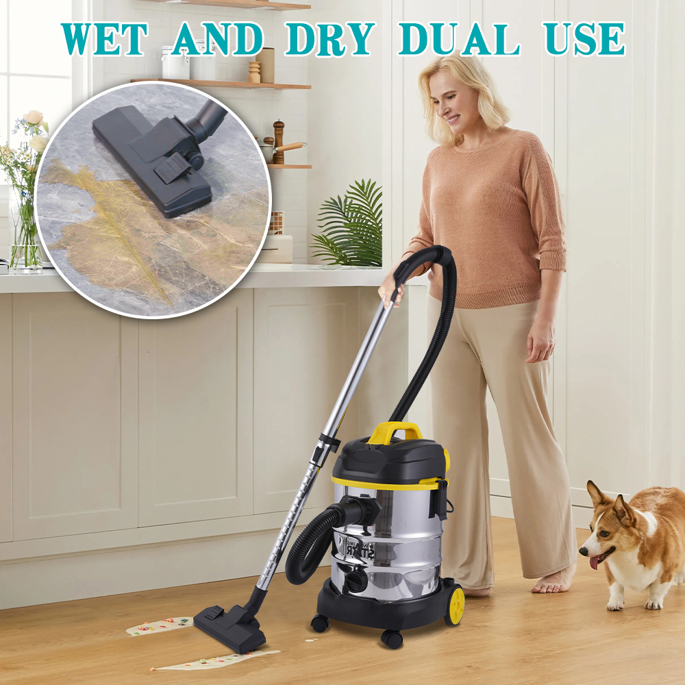 Winning Star Stainless Steel Dry/Wet Vacuum Cleaner 1600W 25L 16kPa - View 2