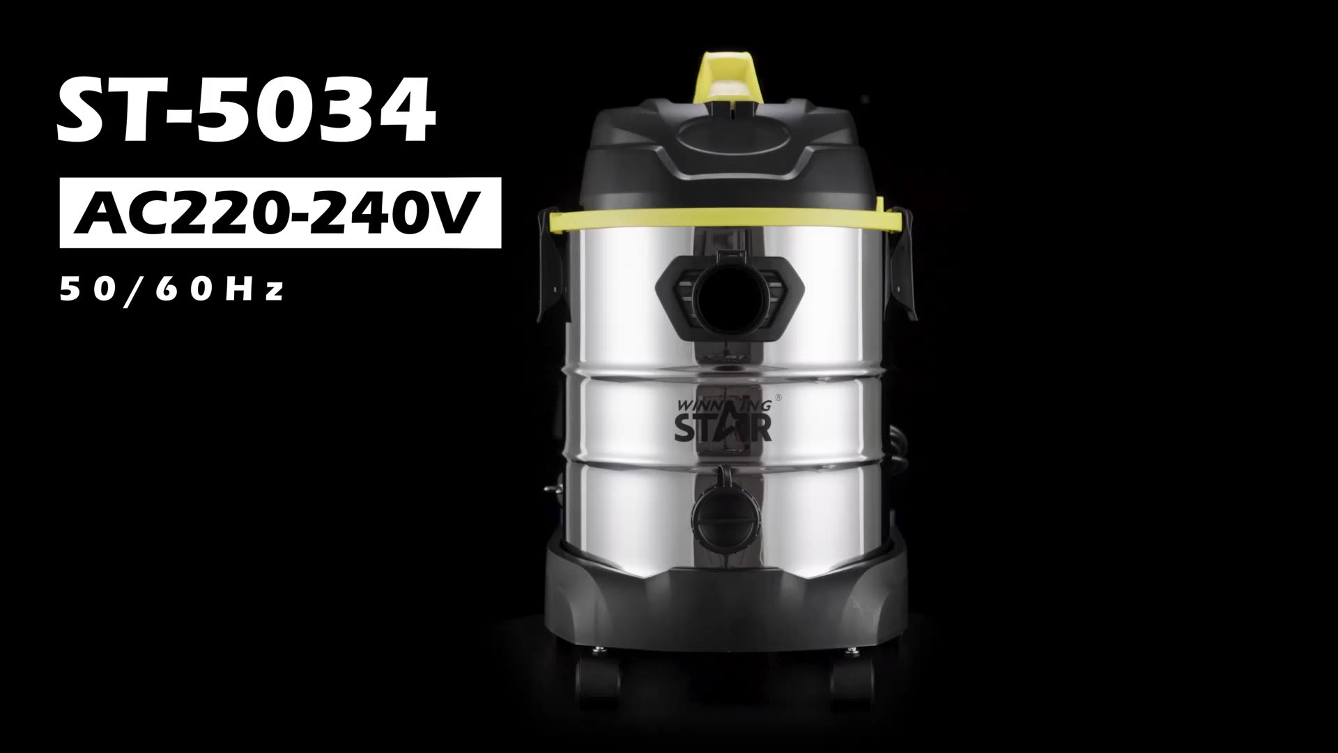 Winning Star Stainless Steel Dry/Wet Vacuum Cleaner 1600W 25L 16kPa - View 3