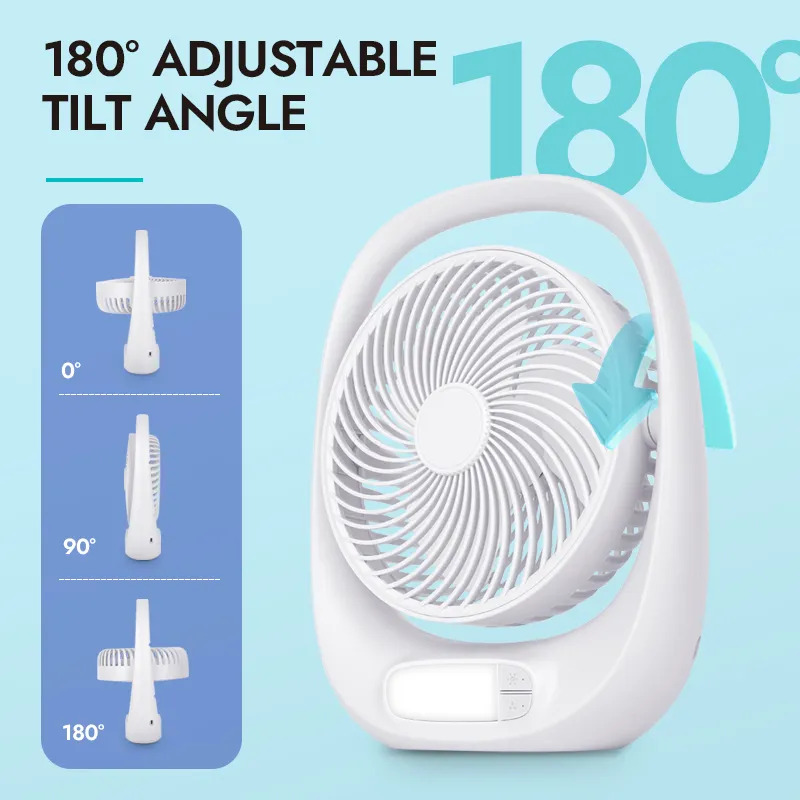 Winning Star Rechargeable Outdoor Mini Fan 3 Speeds 2 Brightness (Used) - View 5