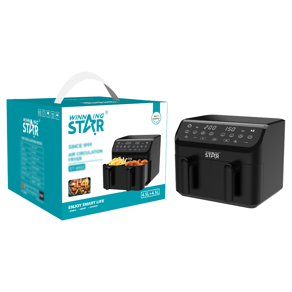 Winning Star 2000W 4.5+4.5L Dual Zone 2-Basket Air Fryer - View 5