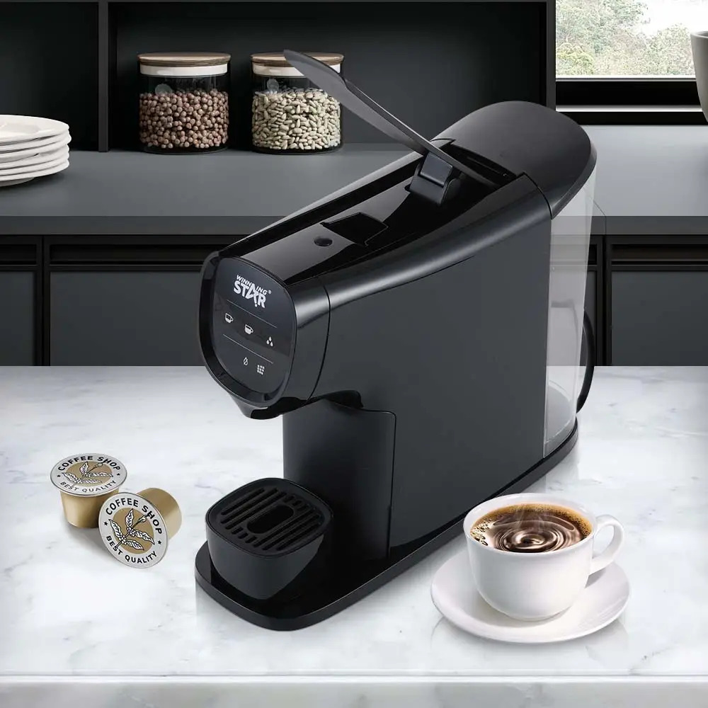 Winning Star Electric Capsule Coffee Machine 1200W 19 Bar, Compact Design, 1L Water Tank - View 5