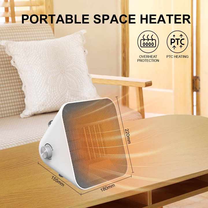 Winning Star Electric Mini Desk Heater 1500W with Adjustable Temperature and Compact Design - View 3
