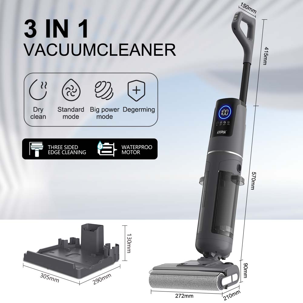 Winning Star Cordless Mop Vacuum Cleaner 200W 16Kpa Wet/Dry Suction - View 2