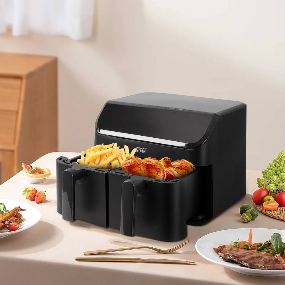 Winning Star 2000W 4.5+4.5L Dual Zone 2-Basket Air Fryer - View 2